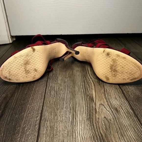 Jessica Simpson Red Snakeskin Strappy Heels – Chic Statement - Picture 9 of 10